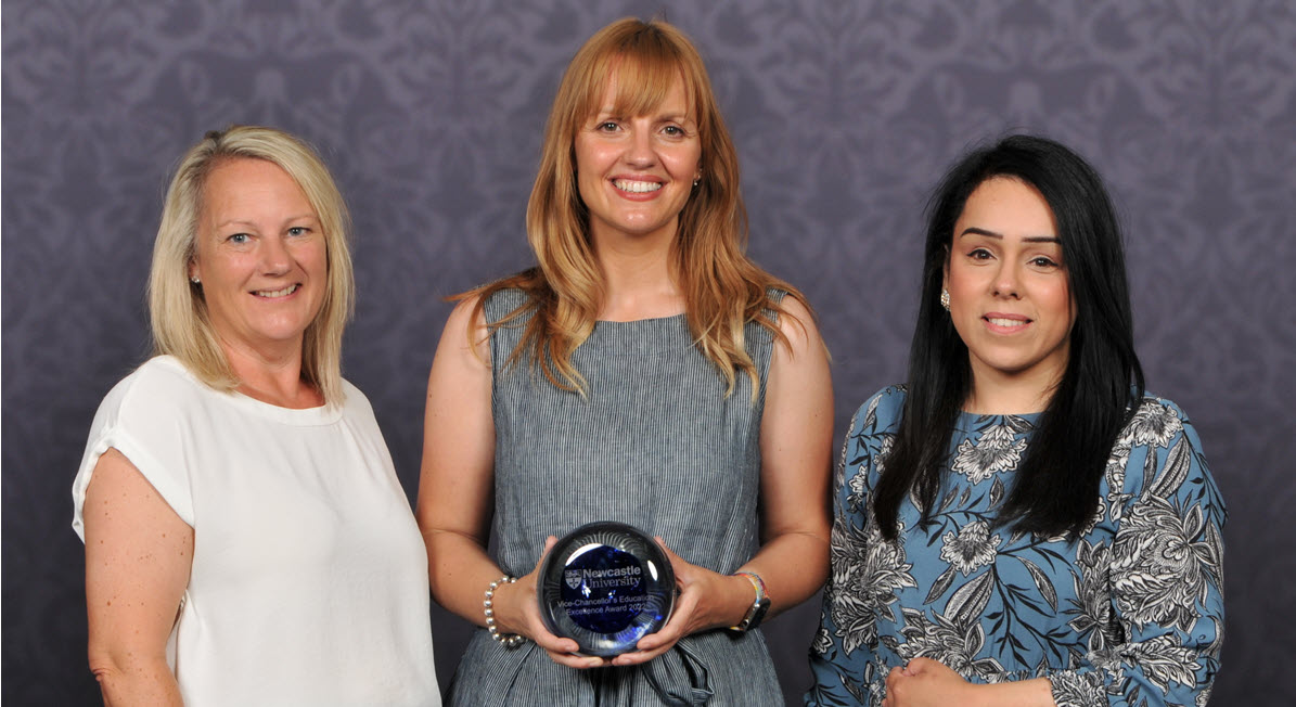 A photograph of Karen Morley, Sarah Thwaites and Romana Farooq